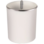 Lixeira 5 Litros Branca Com Tampa Aço Inox
